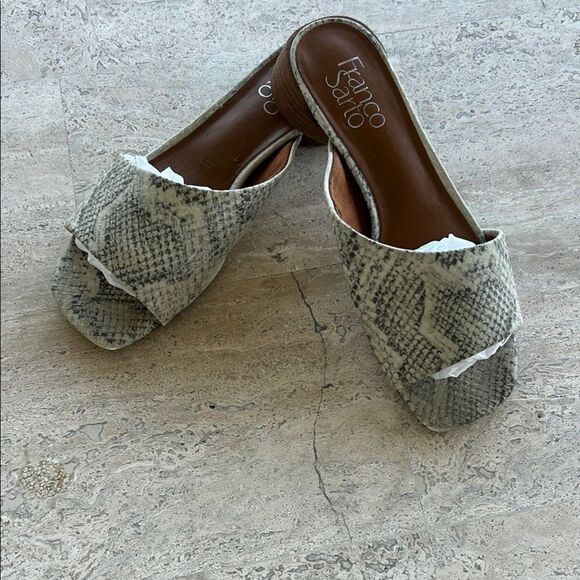 Franco Sarto Women's Snake Print Mules - Gray - Picture 1 of 6